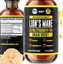 HERBIFY Lions Mane Supplement - Daglig Mushroom supplement til hukommelse, fokus og klarhed - Brain Booster - Lions Mane Tincture for immunforsvar - 2 Fl oz