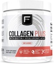 Flowtilskud Collagen Peptider Protein Powder Collagen Kosttilskud med Hyaluronsyre + Biotin Hydrolyzed Collagen Peptider Multi Collagen Powder Type I og III - 348 Gram (pakning med 1)