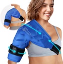 Atsuwell Skulder Ice Pack Rotator Cuff Cold Compression, Genanvendelig Gel Ice Pack Shoulder Wrap, Fleksibel Arm Cold Pack til mænd og kvinder, Blå