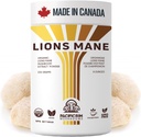 Lions Mane supplement pulver Ultra Styrke 10: 1 Organic Lions Mane Mushroom Supporting Hukommelse, Cognition, Brain Health, 8 Ounces / 226 Serveringer