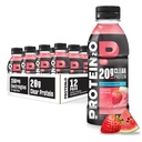 Protein2o Hydration Drink - 2-in-1 Flydende Clear Whey Protein Isolate og Elektrolyte Drink - 20g Protein, Vitaminer B5, B6 - efter-Workout Inddrivelse - 16.9 Fl Oz - 12 Grev Strawberry Watermelon
