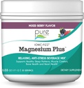 Pure Essence Labs Ionic Fizz Magnesium Plus, Anti- Stress Supplement Drikkepulver, Gluten Free og Non- GMO Magnesiumpulver (blandet berry, 6.03 Ounce (pakning med 1))