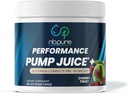 nbpren Pump Juice + Pre Workout- Energy, Pumper, Focus for Women & Men- Coffein, BCAA, Glutamin, nitrogenoxid, Alpha Lipoic Acid - Intet Kunstigt