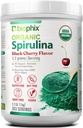 biophix Organic Spirulina Powder 2.2 lb Black Cherry Flavor - Protein- Rich Nutrient- Dense Superfood - Kraftfuld antioxidant - Understøtter immunsundhed