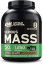Optimum Nutrition Alvorlig masse, vægt Gainer Protein Pulver, Mass Gainer, C-vitamin og zink til immunforsvar, Creatin, Chokolade, 6 Pund (Packaging May Vary)