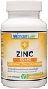 Wonder Laboratories Chelated Zink Gluconate 50 mg - Understøtter sund hud, immunsystem, cellevækst og mere - 200 vegetariske tabletter