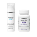 Skinuva ® Scar (1.7 oz) & Bruise (14 kapsler) - Advanced Silicone Cream Formuleret med vækstfaktorer & Homøopatisk Bruise Remedy Formuleret med Arnica, Bromelain & Zink