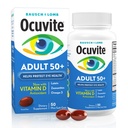 Ocuvite 50 + Eye Vitamin & Mineral Supplement, Multivitamin til Vision & Okulær Sundhed med Omega-3, Zink, Vitamin C & E, Lutein & Zeaxanthin, Zink Kosttilskud til kvinder og mænd, 50 Softgels