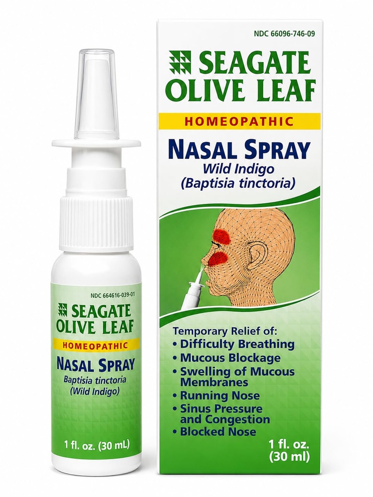 Seagate Products Homøopatiske Olive Leaf Nasal Spray (pakke med 1) 1 Ounce