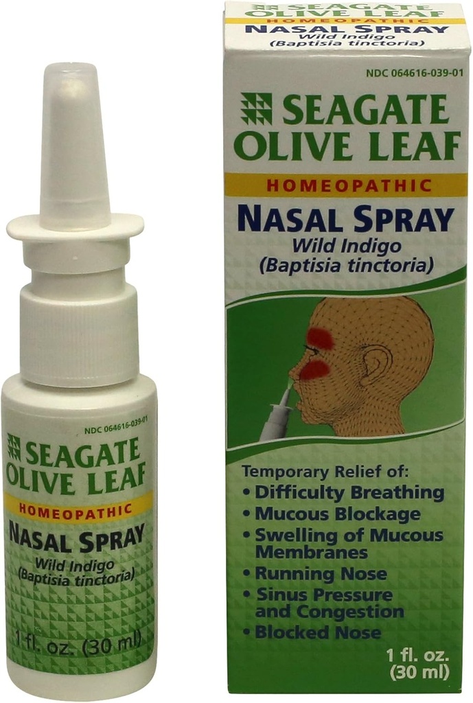 Seagate Products Homøopatiske Olive Leaf Nasal Spray (pakke med 1) 1 Ounce