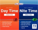 ValuMeds Cold & Flu Multi- Symptom Relief for Congestion, Headache, Sore Throat, Aches and Pains, Feber124; Acetaminophen (Dagtid & Nighttime, 72 Greve)
