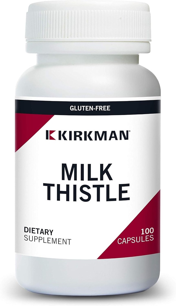 Kirkman Milk Thistle 100 mg - Hypoallergifremkaldende * 124; 100 vegetariske kapsler