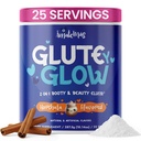 Glute Y Glow by Amatemas - Women 's Creatin + Biotin Supplement for muskelvækst, Glute Support, Hår Skin & Nails - Horchata Flavor - Energistøtte - Lean Muscle - Daglig Performance Blend