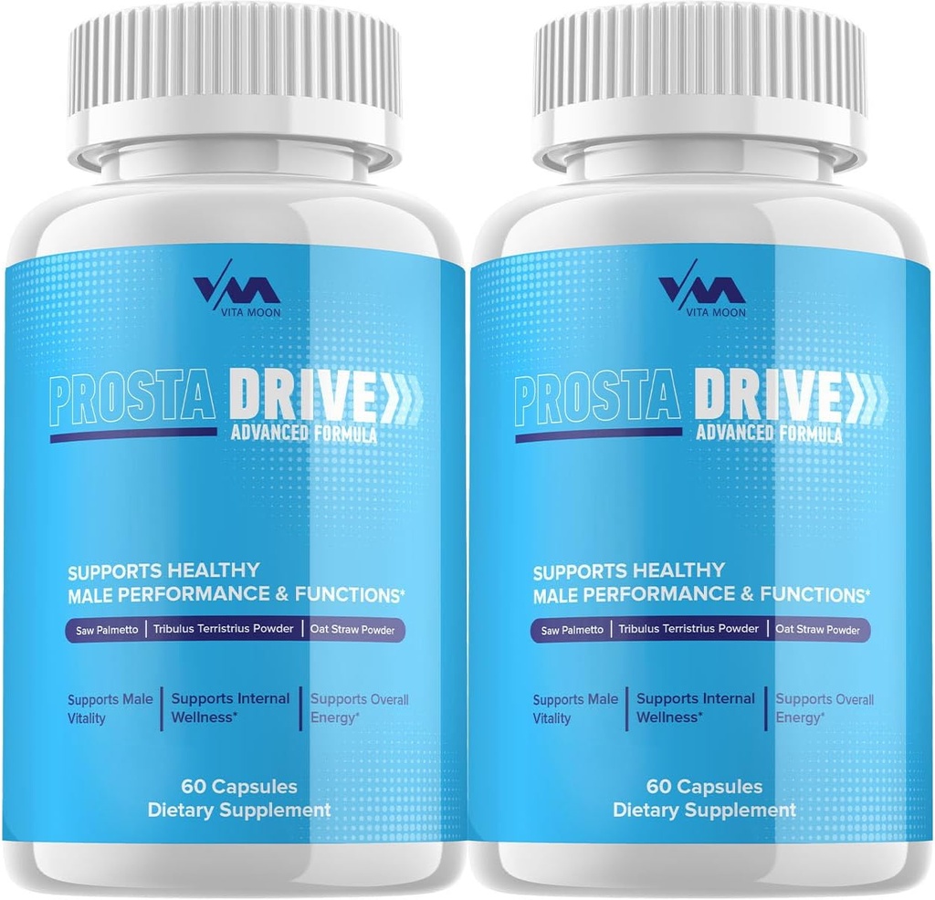 (2 Pack) ProstaDrive Prostata Support Kapsler - Prosta Drive Pills Supplement, Maksimal Styrke, Ny Forbedret Multivitamin Formulering, ProstaDrive Anmeldelser, 120 Kapsler