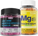 NEVISS Magnesium gummier med gurkemeje 300mg + zink og magnesium tillæg med vitamin B6, B12, D3, gurkemeje