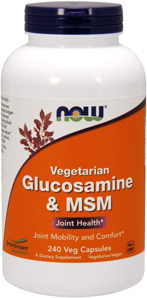 NowFoods Vegetarisk Glucosamin & MSM Fælles sundhed 240 Veg kapsler