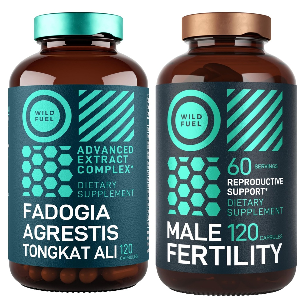 WILD FUEL Mand Fertilitet og Fadogia Agrestis Kosttilskud Ultimate Mænd sundhed Bundle