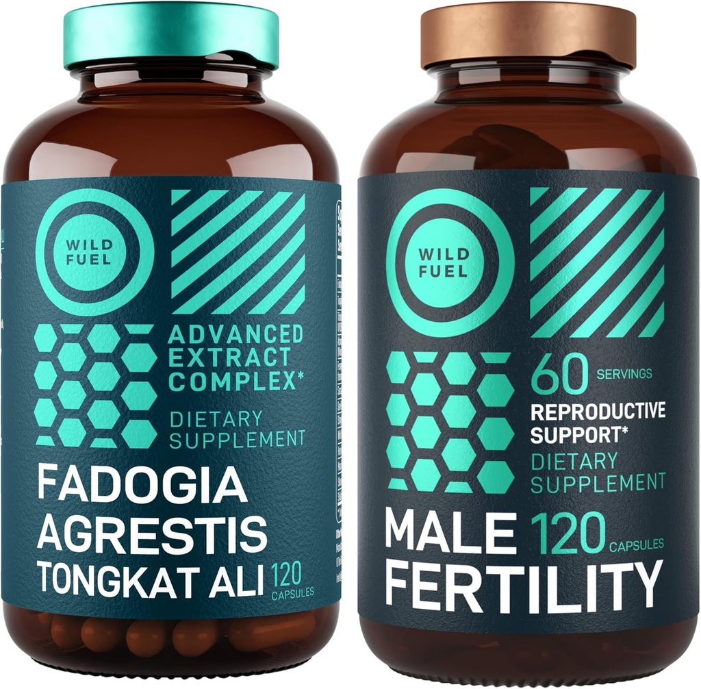 WILD FUEL Mand Fertilitet og Fadogia Agrestis Kosttilskud Ultimate Mænd sundhed Bundle