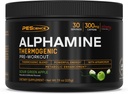 PEScience Alphamin Thermogen Pre Workout, Fat Burner Pre Workout Energy Powder med L- Carnitin, Sour Green Apple, 60 Scoops