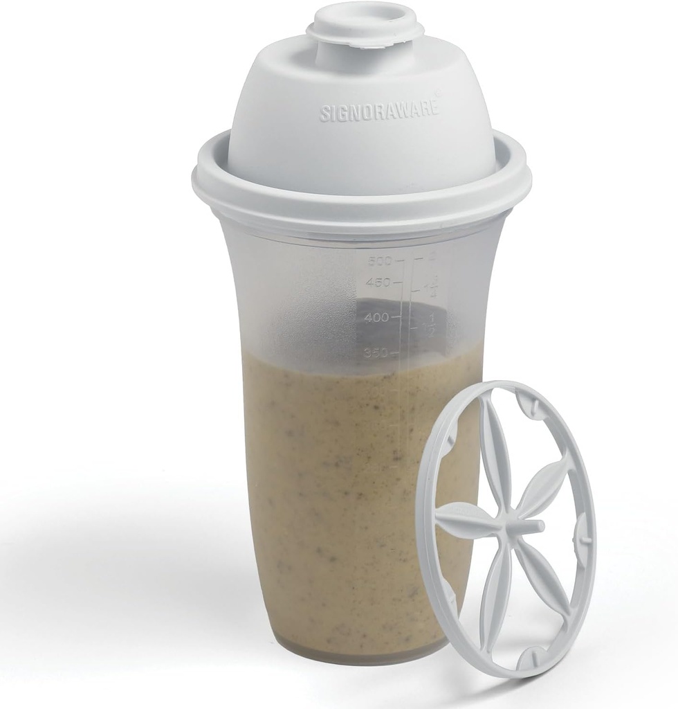 SIGNORA WARE Shaker Flasker er 124; 17- Ounce Plastic Protein Shake Flaske til Meal udskiftning Shakes & Smoothies, drikkevarer, blanding Salat Dressing & Sauces, Margarita, & Mere