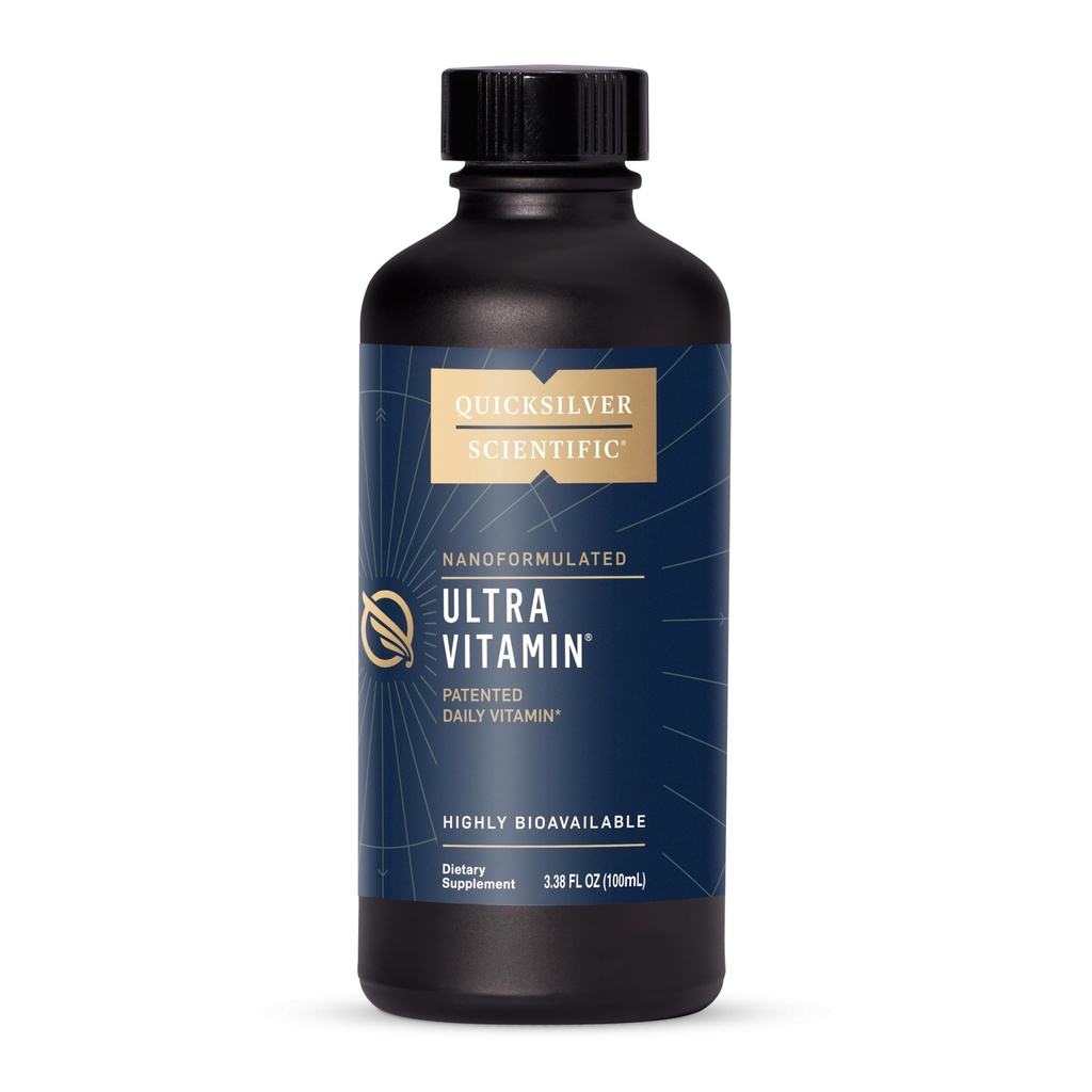 Quicksilver Scientific Liposomal Ultra Vitamin - Liquid Multivitamin & Antioxidant Supplement for Energy, Leversundhed & Brain Support - Bioactive B Complex, C-vitamin, D, E & K (100ml)