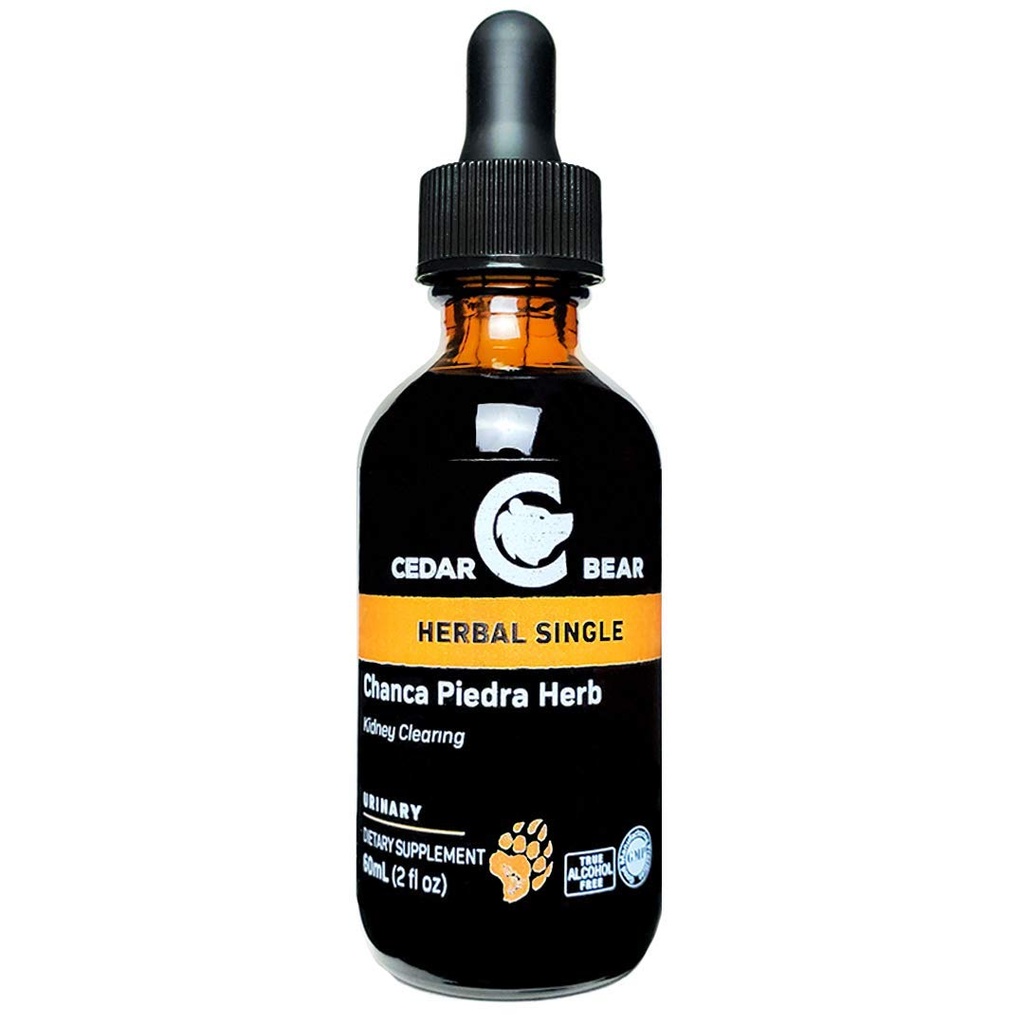 Cedar Bear Chanca Piedra (Phyllanthus niruri) Liquid Herbal Supplement That Helps Clear Gallbladder and Kidneys, Supports Hepatic, Cardiovascular, Respiratory and Digestion 2 FL Oz