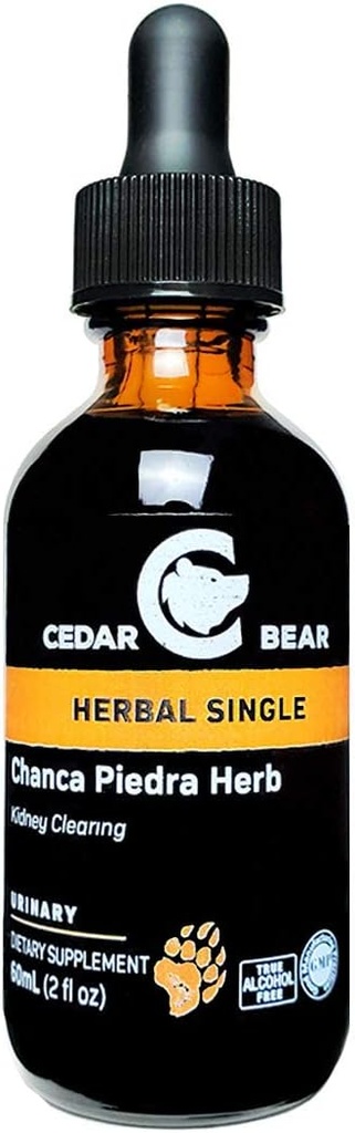 Cedar Bear Chanca Piedra (Phyllanthus niruri) Liquid Herbal supplement, der hjælper klar gallablære og nyrer, understøtter lever, kardiovaskulære, luftveje og fordøjelse 2 FL Oz