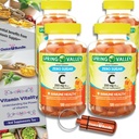 Valg Bundle Spring Valley Zero Sugar Vitamin C Gummies Kosttilskud 250 mg 120 Ct 4 stk. (480 i alt) + Vitamin Guide & Pill Container (6 genstande)!