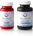 Reluminer Advance Nutrition Gluta 1000 og Advance Vitamin C - MAX hud belysning Kompleks - 30 Glutathion kapsler + 60 C Vitamin kapsler