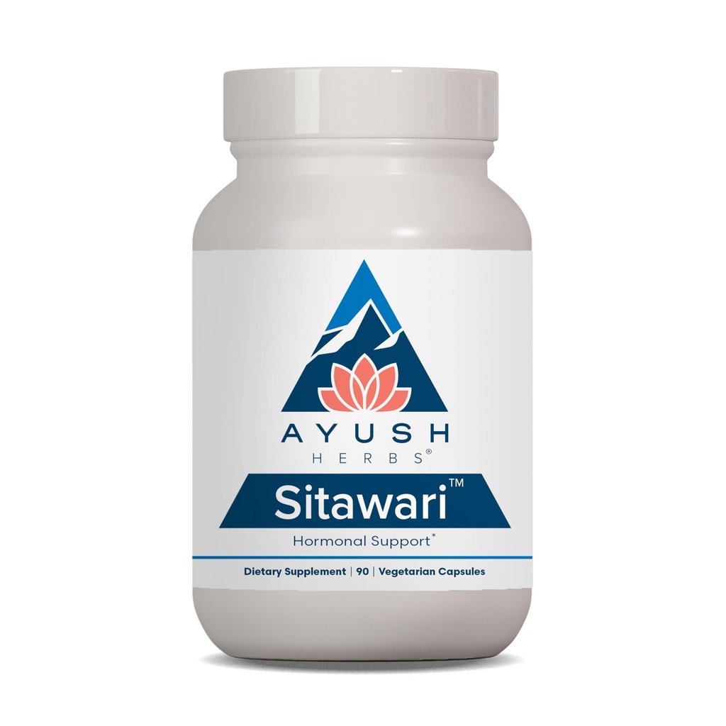 Ayush urter Sitawari - Shatavari kapsler til kvinder, Shatavari rodtilskud, Hormonbalance for kvinder, naturlige kvindelige reproduktiv støtte - 90 vegetariske kapsler (1 greve)