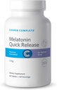Cooper Complete - Quick Release Melatonin - 3 mg Hurtig opløsning Tablet, Søvnstøtte Supplement - 60 tabletter per flaske. Pakning á 2