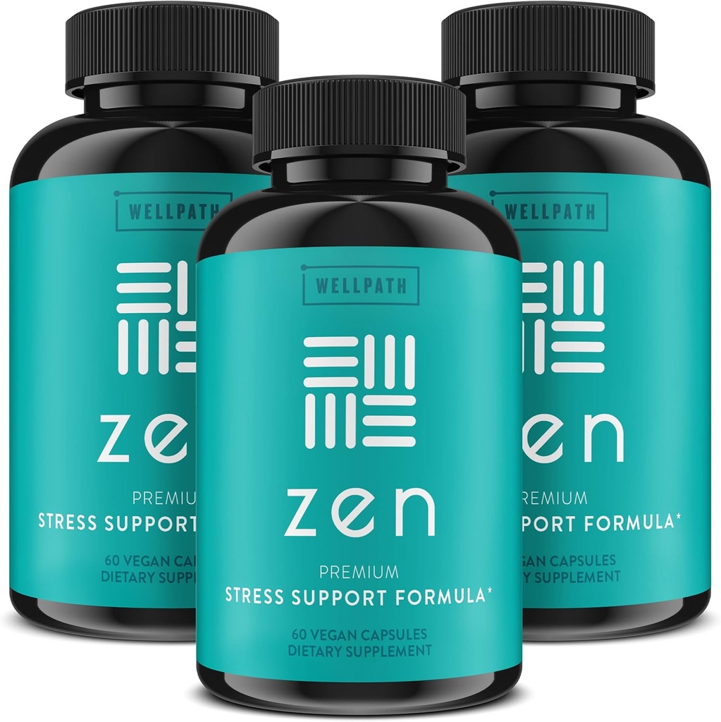 WellPath Zen Stress Relief Supplement + Mood Support (180 ct) Name 124; Calm, Stress & Energy Aid