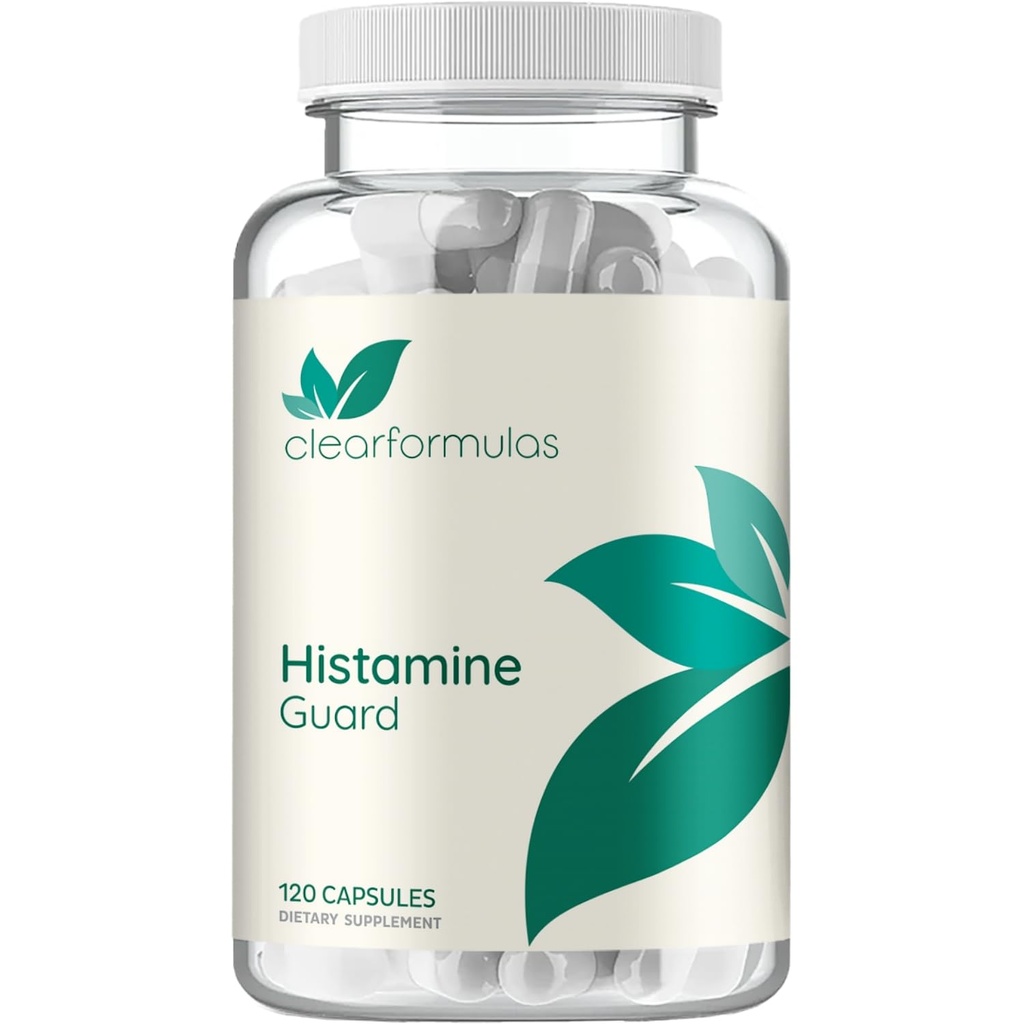 Histamin Guard immunforsvar Support - Herbal Sinus Luftveje og Immunitet Support Histamin Blocker med Stinging Nettle C Bromelain og Quercetin Complex - Non- Drowsy (120 kapsler)