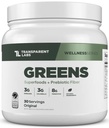 Transparent Labs Prebiotic Green - Superfood Powder & Antioxidants Supplement med Organic Spirulina, Chloerra, Acacia, & Green Banana Powder - 30 Servere, Unflavored