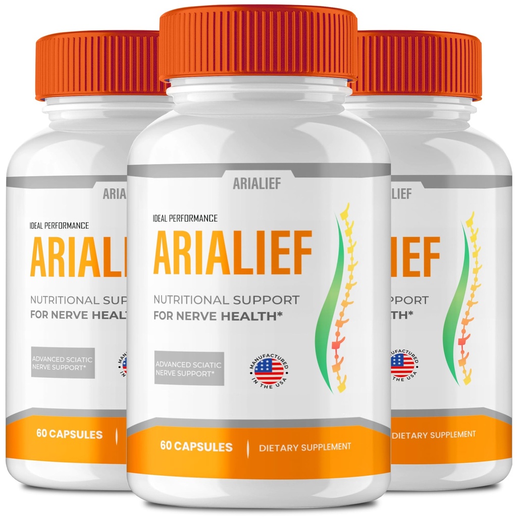 IDEAL YDEEVNE Arialief kapsler til Sciatica, Arialief Nutritional Support for Nerve Health, Arialief Sciatica kapsler, Arialief Primepalm supplement piller, Aria LIEF Vitamin Anmeldelser (3 Pack)