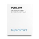 Supersmart - PQQ & Q10 (CoQ10) - Kraftfuld antioxidant Bruges til at beskytte Mitokondrier Op til 20% for Aging Cells Mea124; Non- GMO & Gluten Free - 30 vegetariske kapsler