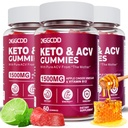 (3 Pack) Keto ACV Gummies Extreme 1500MG Keto Gummies Æble Cider Vineddike Formuleret med Pomegranat Beet Juice Powder B12 Vegan Non GMO 180 Gummys