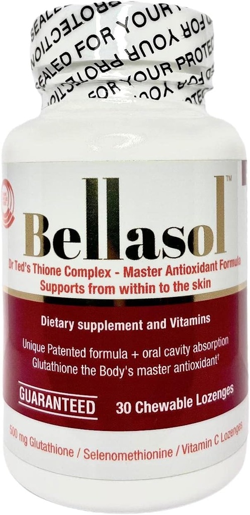 Bellasol første Glutathione Lozenges, Selenium, VIT C, D E og Grape Seed Kosttilskud Hjælper sundhed & skønhed, Boost Immunitet, Understøtter fede lever og hud lysere