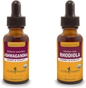 Herb Pharm Ashwagandha & Rhodiola Extracts for Energy, Vitality, Endurance & Stamina, 1 Oz Hver