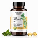 Vegan Wild Oregano Oil Capsules Organic, 86- 90% Carvacrol - 125mg Oil of Oregano per Softgel - immunforsvar og fordøjelsesstøtte, naturlige antioxidant, Vegan, ikke GMO, 120 kapsler