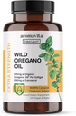 Vegan Wild Oregano Oil Capsules Organic, 86- 90% Carvacrol - 125mg Oil of Oregano per Softgel - immunforsvar og fordøjelsesstøtte, naturlige antioxidant, Vegan, ikke GMO, 120 kapsler