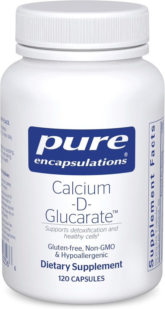 Ren indkapsling Calcium- D- Glucarate Note 124; supplement til støtte Cellular Sundhed i leveren, lunger, bryst, og kolon *