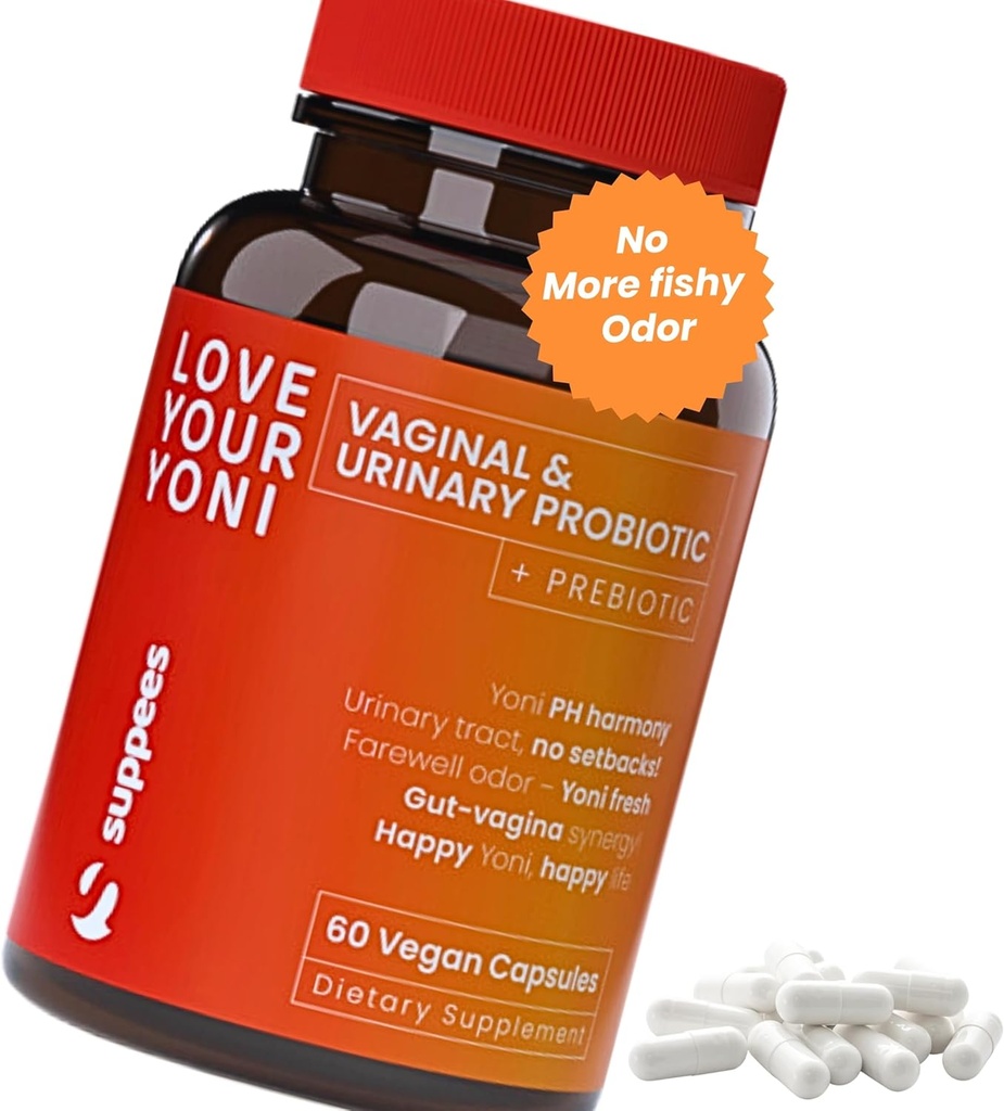 Vaginal Probiotika & Prebiotika til kvinder - Support Vaginal Health & pH Balance - Women 's Probiotic for Bacterial Vaginosis - Kvinde & Vaginal Care - 60 kapsler