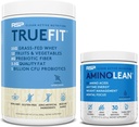 AminoLean Pre Workout Energy (Blå Hindbær 30 Servering) med TrueFit Protein Powder (Vanilla 2 LB)