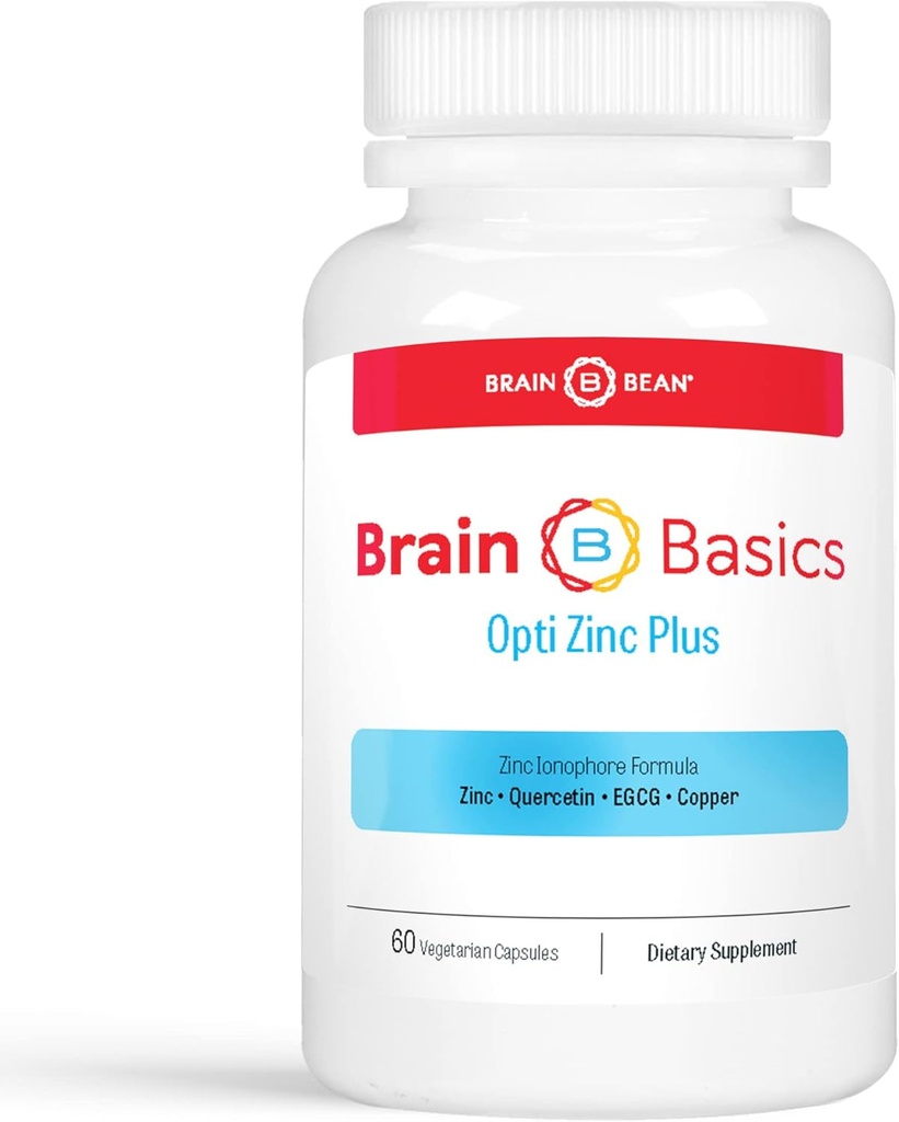 Brain Basics Opti Zink Plus - Zink tillæg med Quercetin, EGCG, og kobber. Immunstøtte Formel - 60 tabletter