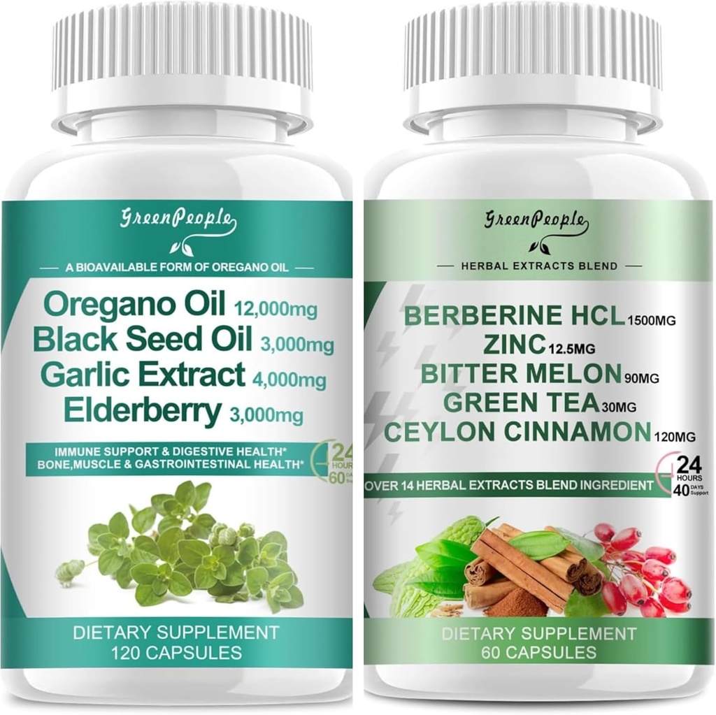 GREENPEOPLE Oregano Oil & Berberine Kapsler
