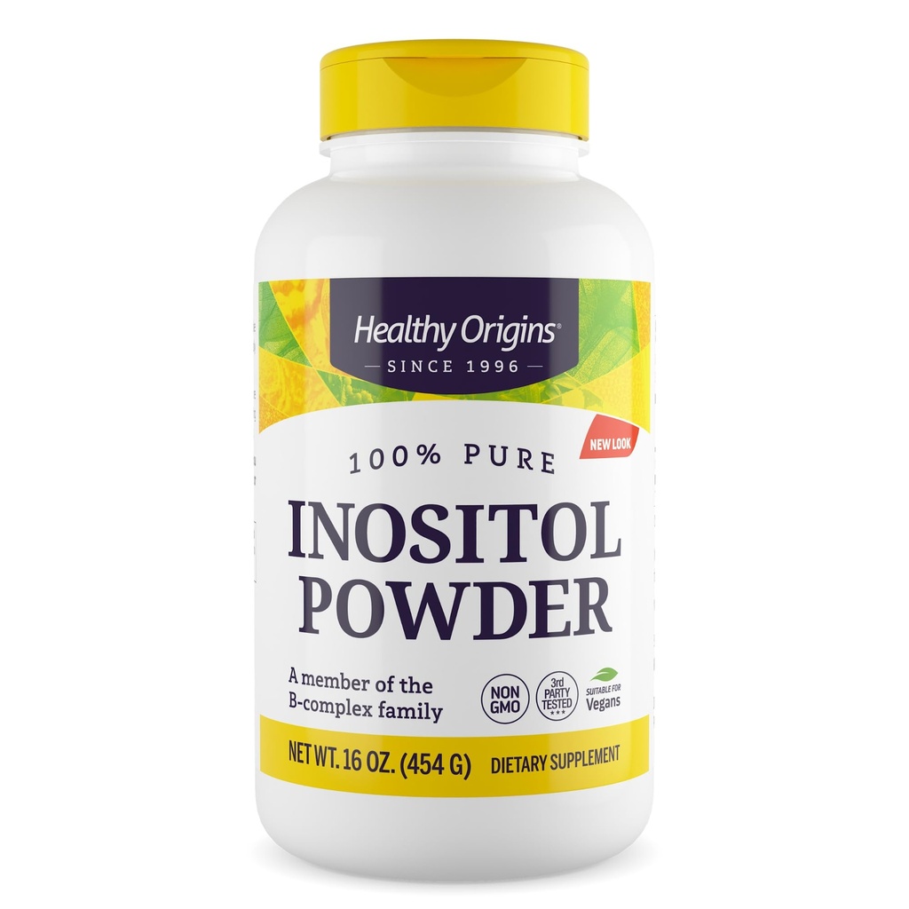Sund oprindelse Inositol Powder, 454 g - for hud, hår & negle sundhed - vitamin B8 pulver supplement - en del af B Complex familien - Vegan, non-GMO & gluten- Free Supplement - 16 Oz