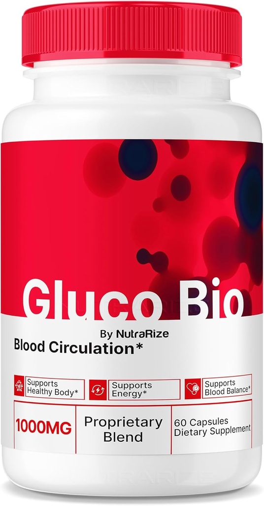 GlucoBio kapsler, Officiel Gluco Bio Support Supplement, Alle naturlige formel til at støtte den samlede sundhed og velvære, Premium Vitamin piller, GlucoBio anmeldelser (60 kapsler)