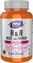 Now Foods Sport Nutrition, R & R Hvile og reparation, Inddrivelse *, fremmer rolig søvn *, Preserves Lean Mass, reducerer post- workout ømhed *, Vegan, NGMO, 90 Veg kapsler